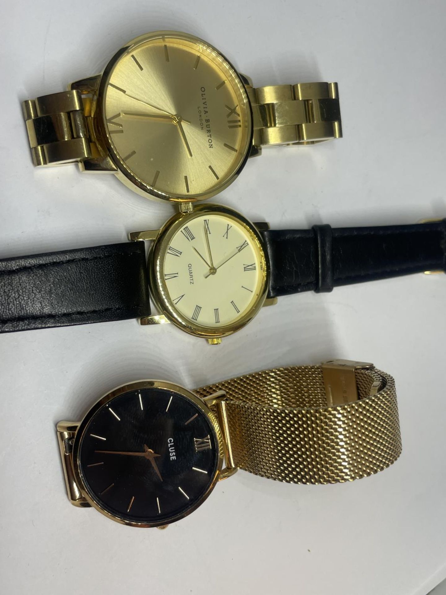 THREE WRIST WATCHES SEEN WORKING BUT NO WARRANTY - Image 2 of 2
