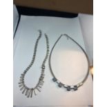 TWO MARKED SILVER NECKLACES