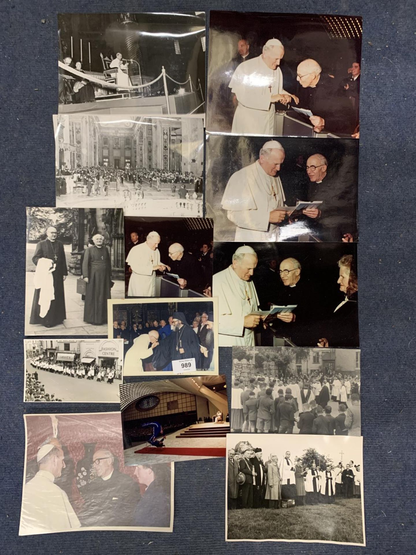 A COLLECTION OF PREVIOUSLY UNSEEN PHOTOS OF POPES, ARCHBISHOP OF CANTERBURY, ETC.,