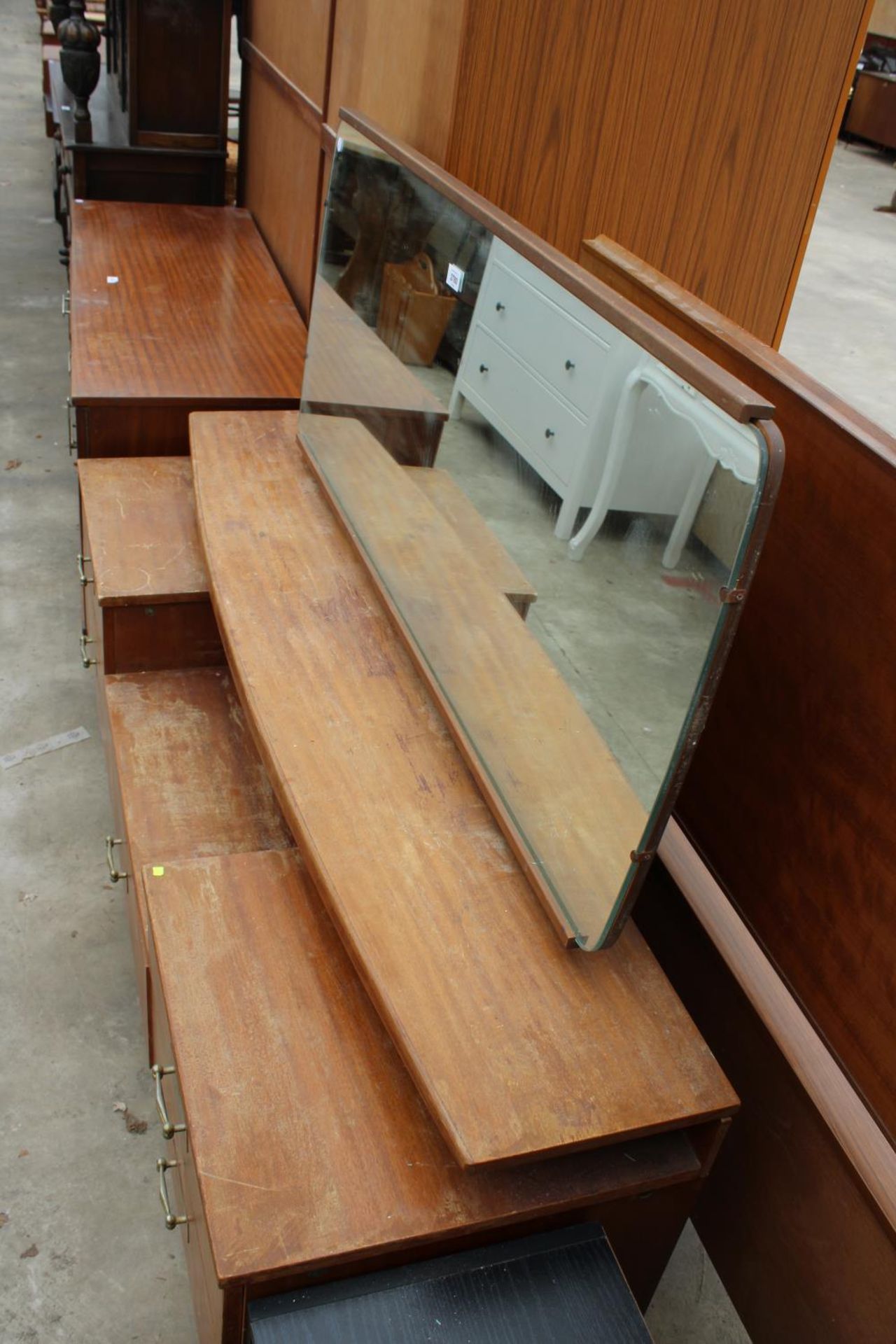 A RETRO TEAK ALBRO FURNITURE DRESSING TABLE, 57" WIDE - Image 3 of 3