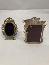 TWO HALLMARKED LONDON SILVER MINIATURE PHOTOGRAPH FRAMES