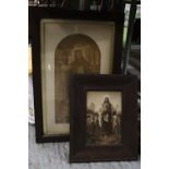 TWO FRAMED PRINTS OF JESUS TO INCLUDE ONE WITH LAMBS