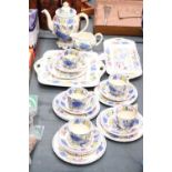A QUANTITY OF MASONS "REGENCY" WARE TO INCLUDE A TEAPOT, CUPS, SAUCERS, PLATES ETC