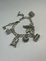 A SILVER CHARM BRACELET