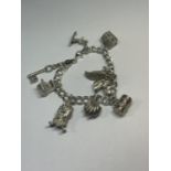 A SILVER CHARM BRACELET