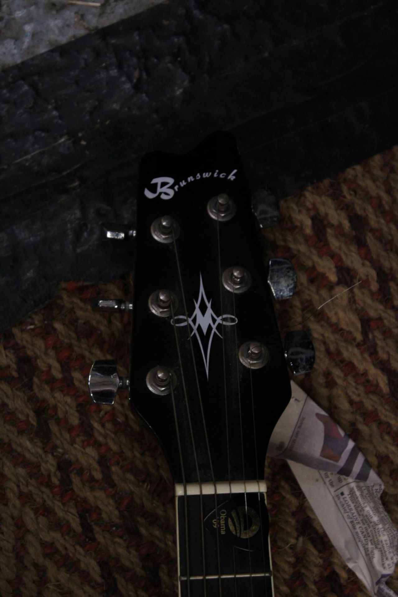 A "BRUNSWICK" BLACK RODEO ACCOUSTIC GUITAR - Image 3 of 5