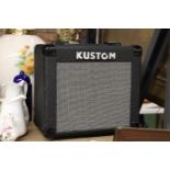 A KUSTOM KGA 10 LEAD GUITAR AMPLIFIER, WORKING AT TIME OF CATALOGUING, NO WARRANTY GIVEN