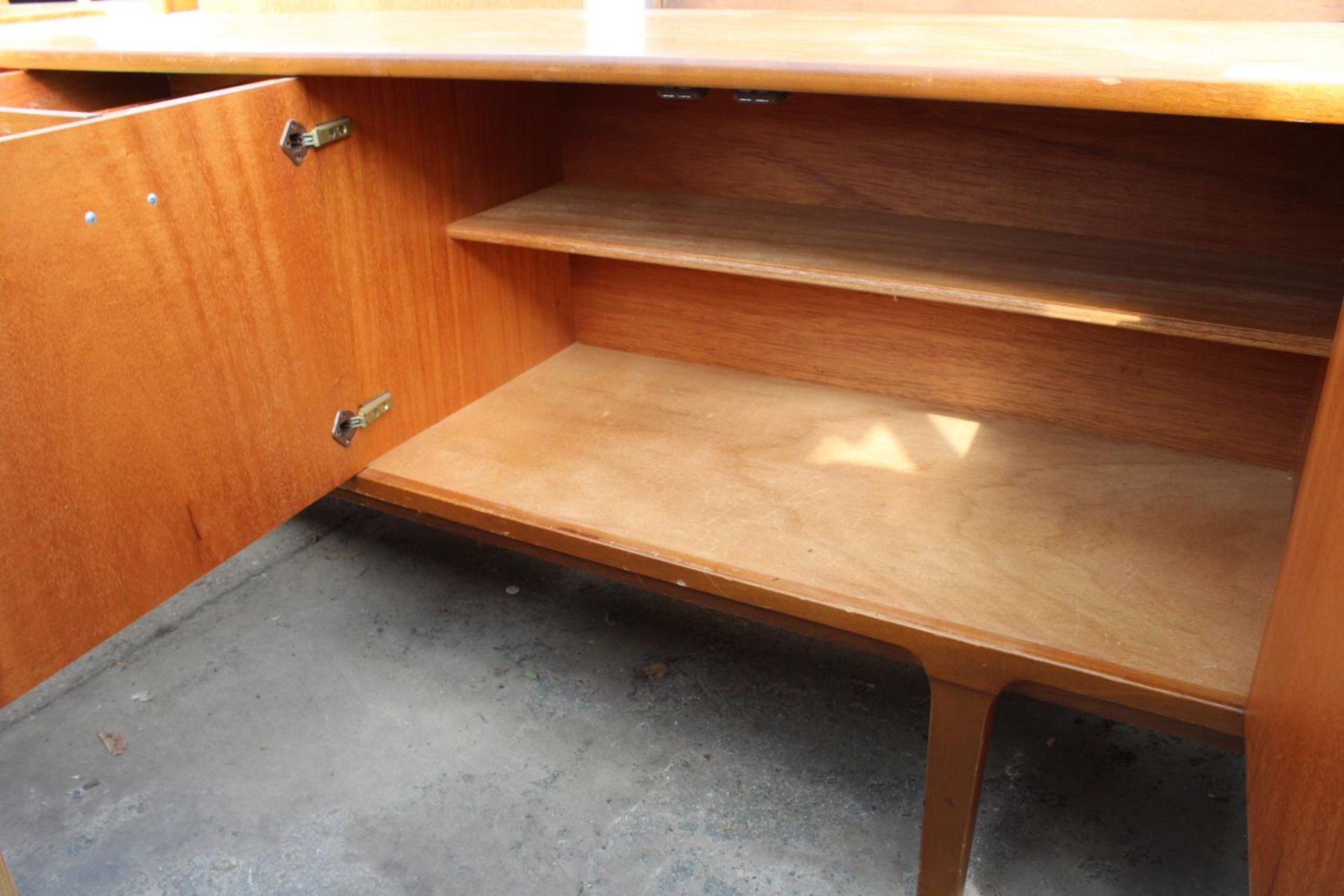 A RETRO TEAK SIDEBOARD/COCKTAIL CABINET, 72" WIDE - Image 3 of 5