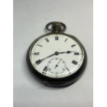 A HALLMARKED BIRMINGHAM SILVER POCKET WATCH