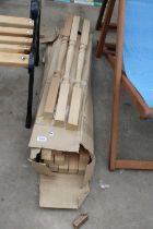 THIRTEEN AS NEW WOODEN STAIR RODS