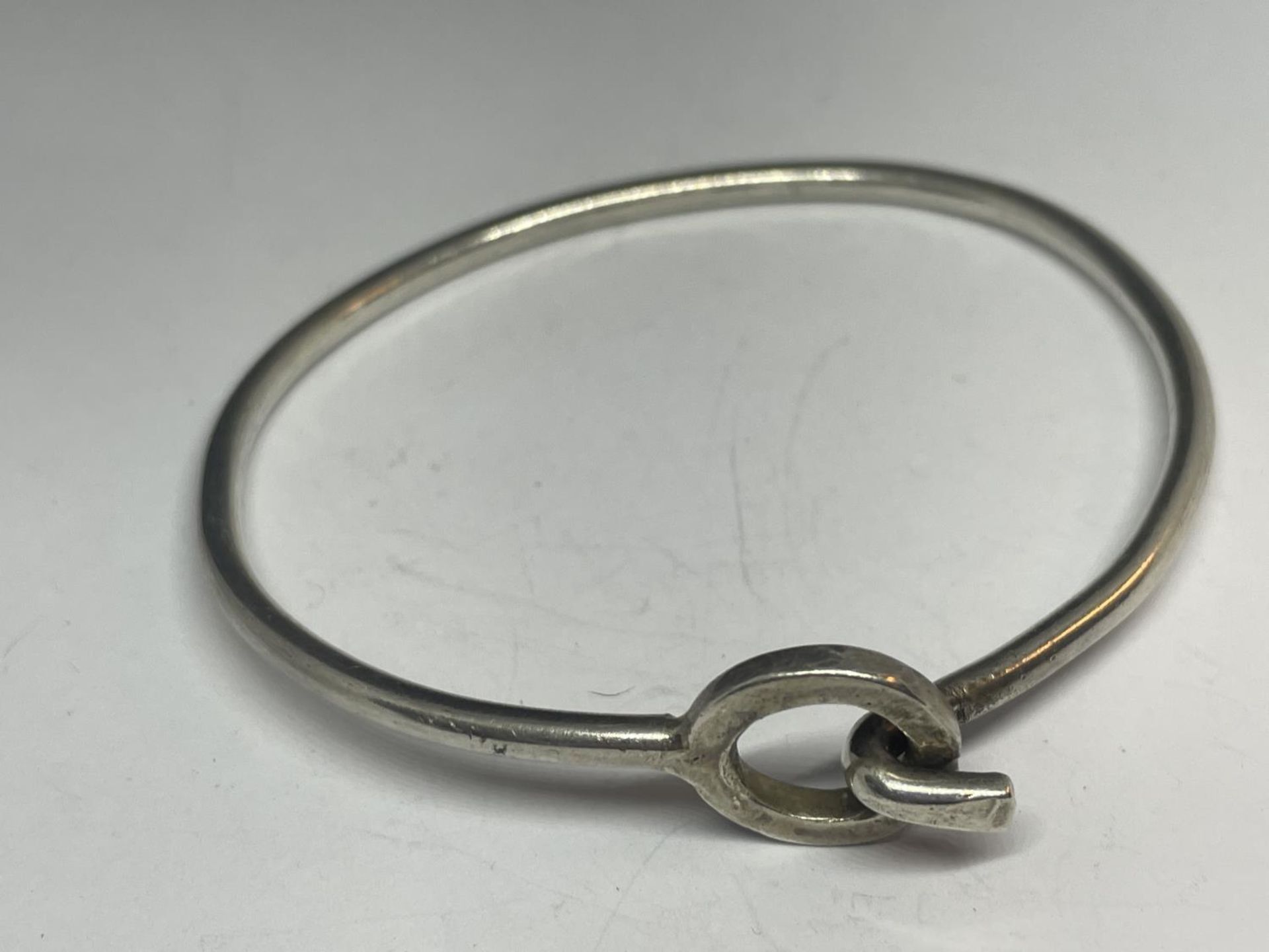 TWO SILVER BANGLES - Image 2 of 3