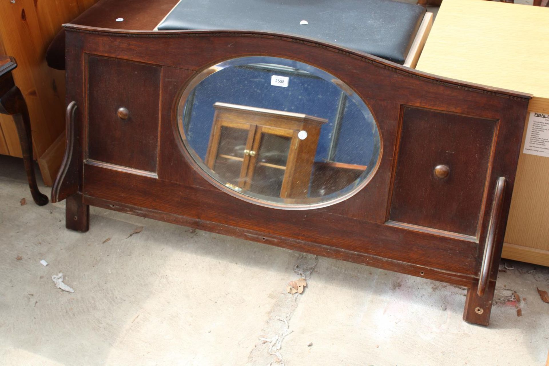 A MODERN COFFEE TABLE AND SIDEBOARD MIRROR BACK - Image 2 of 4
