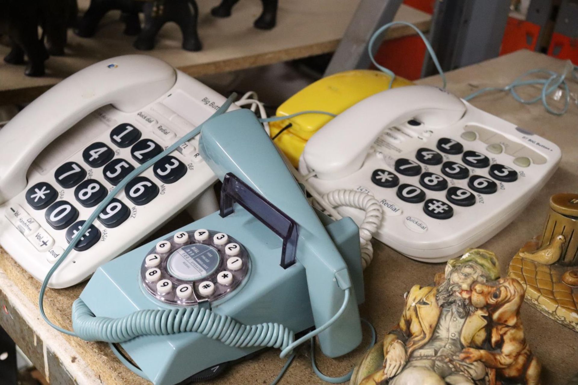 TWO RETRO PHONES PLUS TWO B. T. BIG BUTTON PHONES - Image 5 of 5