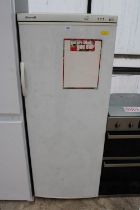 A TALL WHITE BRANDT UPRIGHT FREEZER