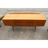 A MID 20TH CENTURY SATINWOOD DRESSING TABLE BASE, 62" WIDE