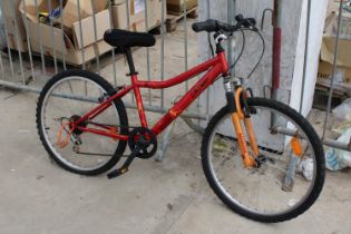 A BTWIN BOYS BIKE WITH 5 SPEED GEAR SYSTEM