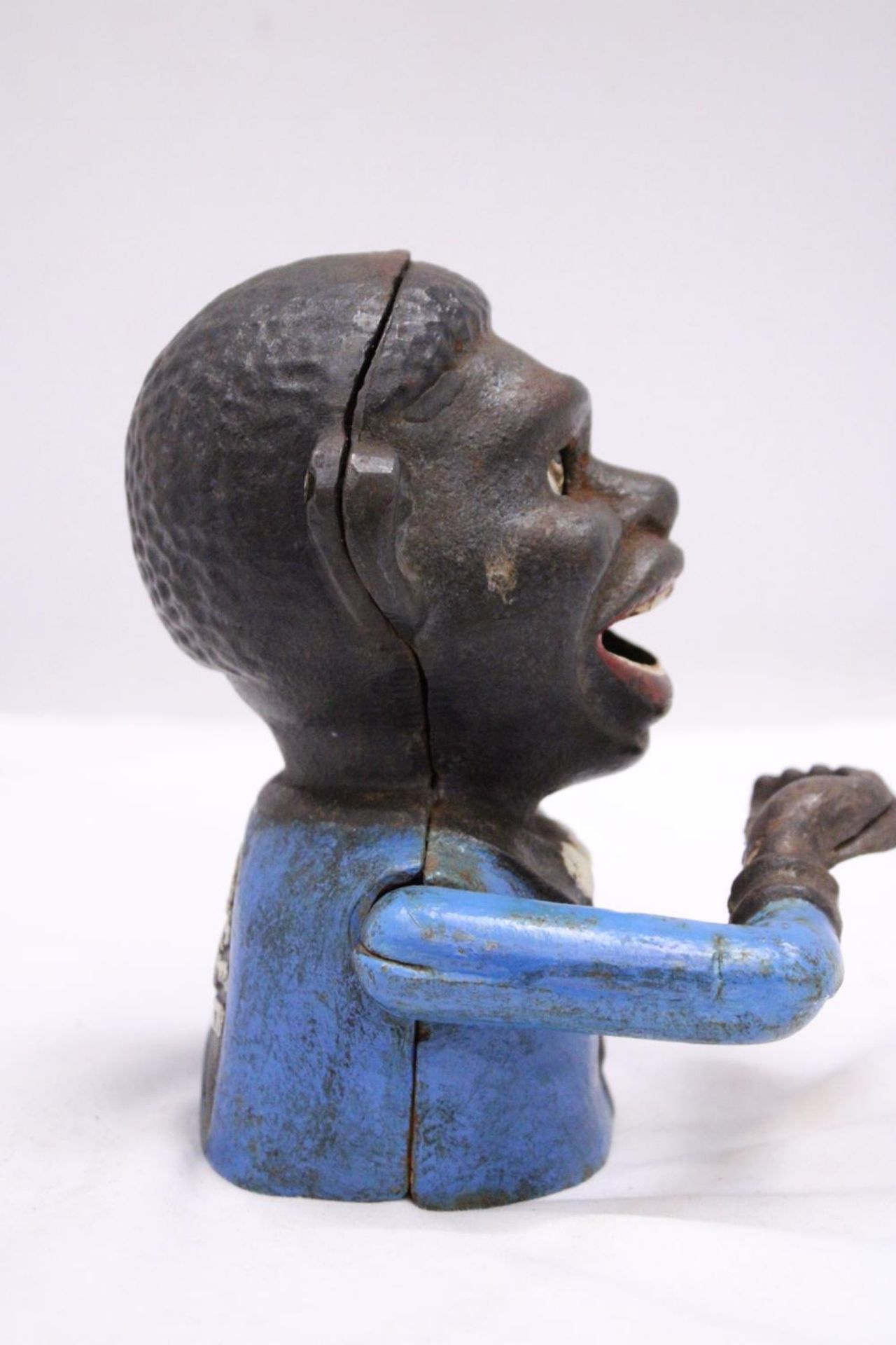 A VINTAGE CAST IRON AFRICAN AMERICAN MECHANICAL BANK - Image 4 of 5