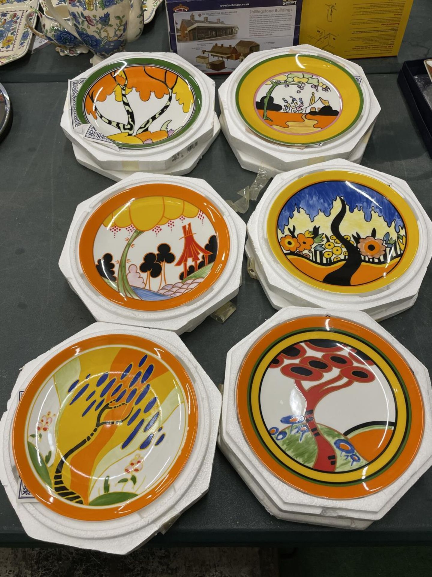 SIX LIMITED EDITION WEDGWOOD CLARICE CLIFFE PLATES