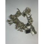 A SILVER CHARM BRACELET