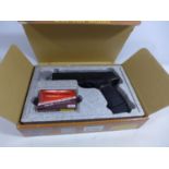 A BOXED AS NEW SW40F MODEL CO2 .177 CALIBRE AIR PISTOL, 11CM BARREL, LENGTH 19.5CM, COMPLETE WITH
