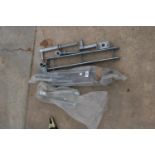 AN ASSORTMENT OF HEAVY DUTY GALVANISED GATE HINGES