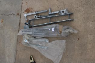 AN ASSORTMENT OF HEAVY DUTY GALVANISED GATE HINGES