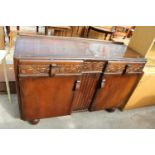 A MID 20TH CENTURY OAK SIDEBOARD, 54" WIDE