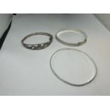 THREE SILVER BANGLES