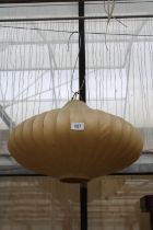 A RETRO MID CENTURY MATERIAL LANTERN LIGHT SHADE