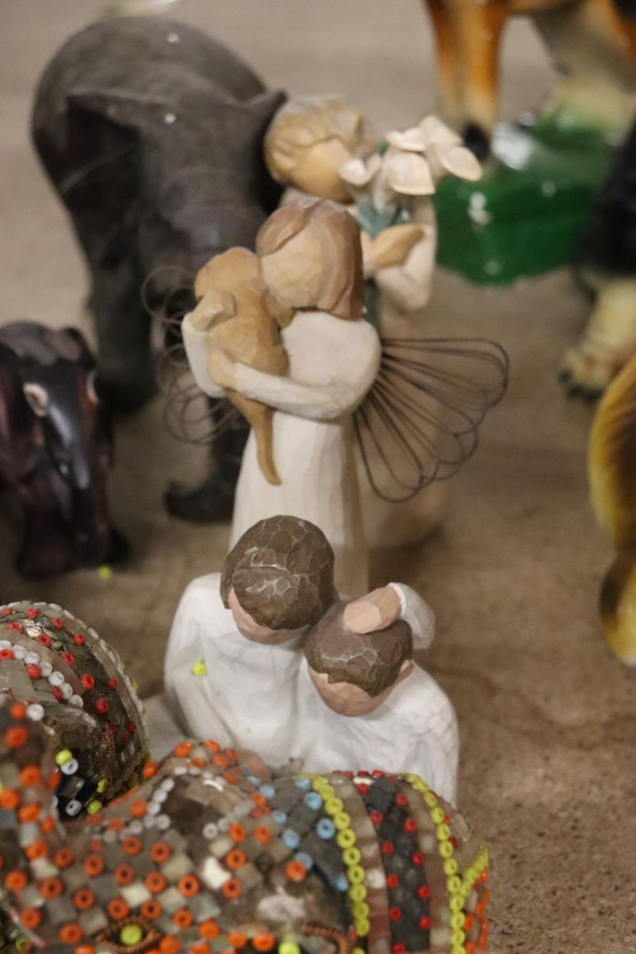 A COLLECTION OF ELEPHANTS AND THREE WILLOW TREE FIGURES - Image 3 of 6
