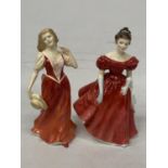 TWO ROYAL DOULTON FIGURES "WINSOME" HN 2220 AND "STROLLING" HN 3755