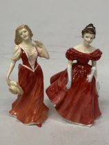 TWO ROYAL DOULTON FIGURES "WINSOME" HN 2220 AND "STROLLING" HN 3755