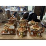 A QUANTITY OF PRICE KENSINGTON CERAMICS "COTTAGE WARE" TO INCLUDE TEAPOTS, BUTTER DISH ETC