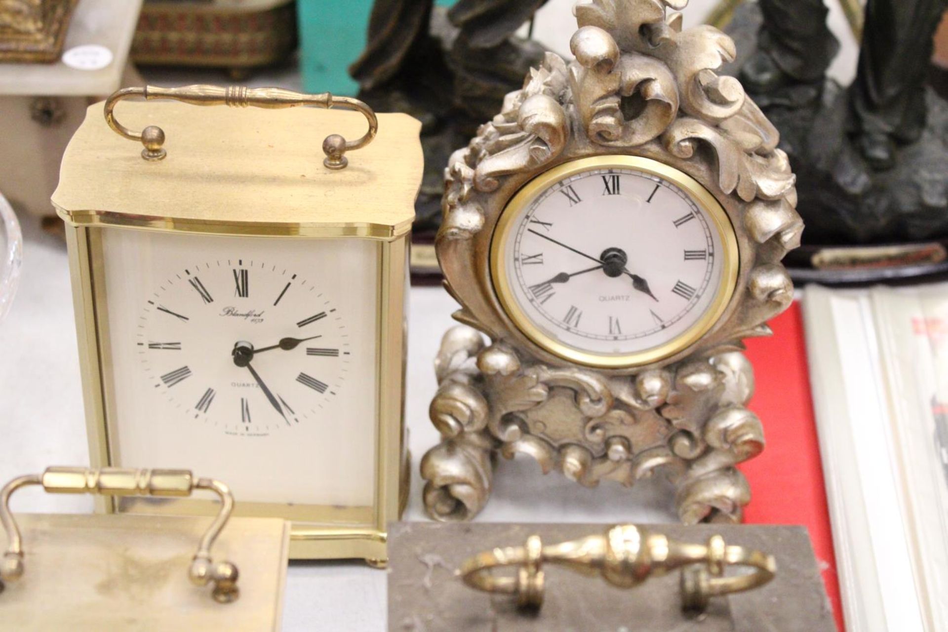 SIX MANTLE CLOCKS TO INCLUDE FIVE CARRIAGE CLOCKS - Image 4 of 5