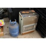 A SUPERSER GAS HEATER AND BOTTLE