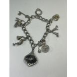 A SILVER CHARM BRACELET