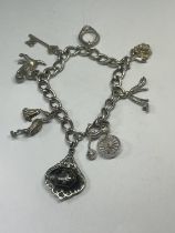 A SILVER CHARM BRACELET