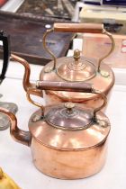TWO LARGE VICTORIAN COPPER KETTLES