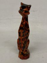 AN ANITA HARRIS ART DECO CAT SIGNED IN GOLD