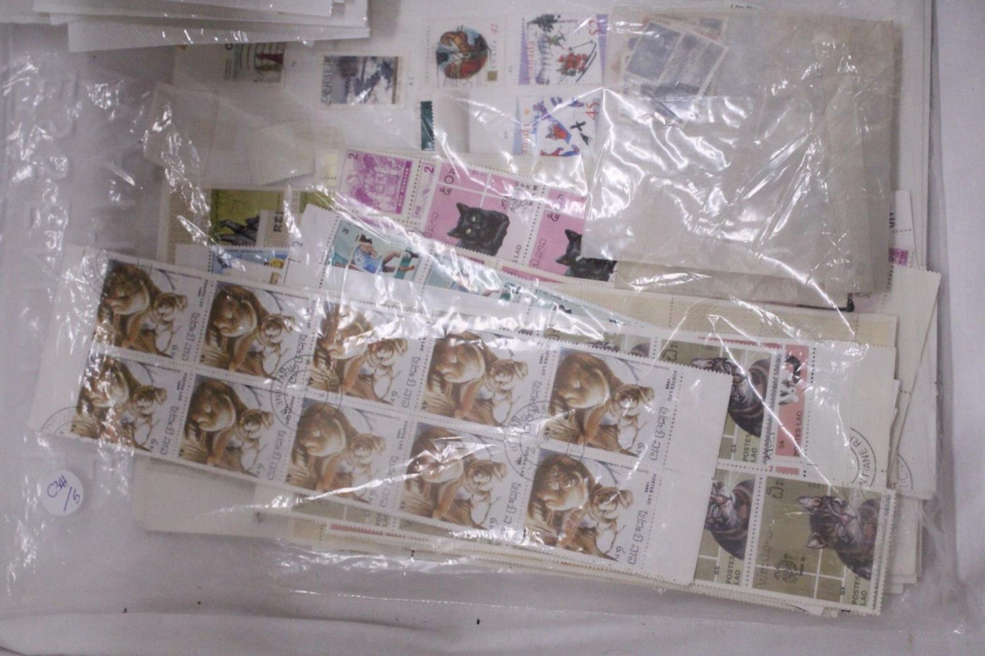 A LARGE BAG OF STAMPS IN PACKETS - Image 2 of 6