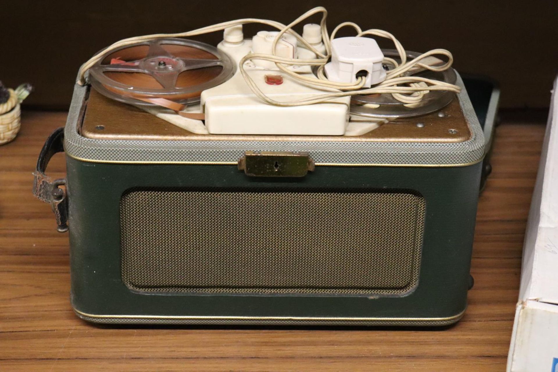 A VINTAGE PHILIPS TAPE TO TAPE DECK IN A CASE