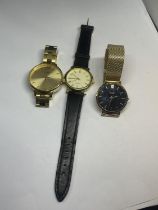 THREE WRIST WATCHES SEEN WORKING BUT NO WARRANTY