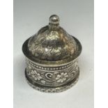 A LIDDED SILVER POT