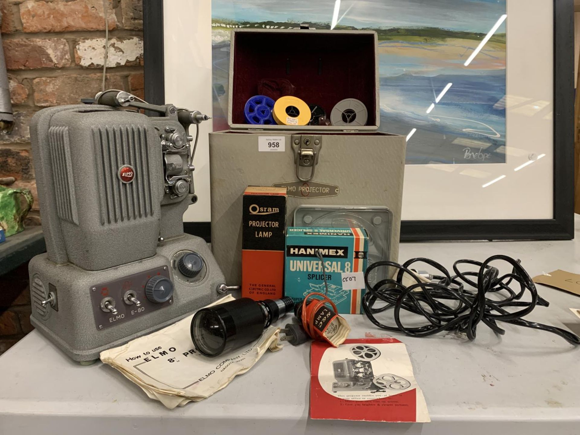 A VINTAGE ELMO PROJECTOR IN CASE - PLUS ACCESSORIES - Image 3 of 5