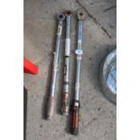 THREE ASSORTED TORQUE WRENCHES