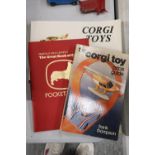 TWO CORGI PRICE GUIDES PLUS A CORGI POCKET BOOK