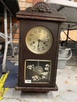 A POLARIS VINTAGE CHIME PENDULUM WALL CLOCK - 15 DAY WINDING