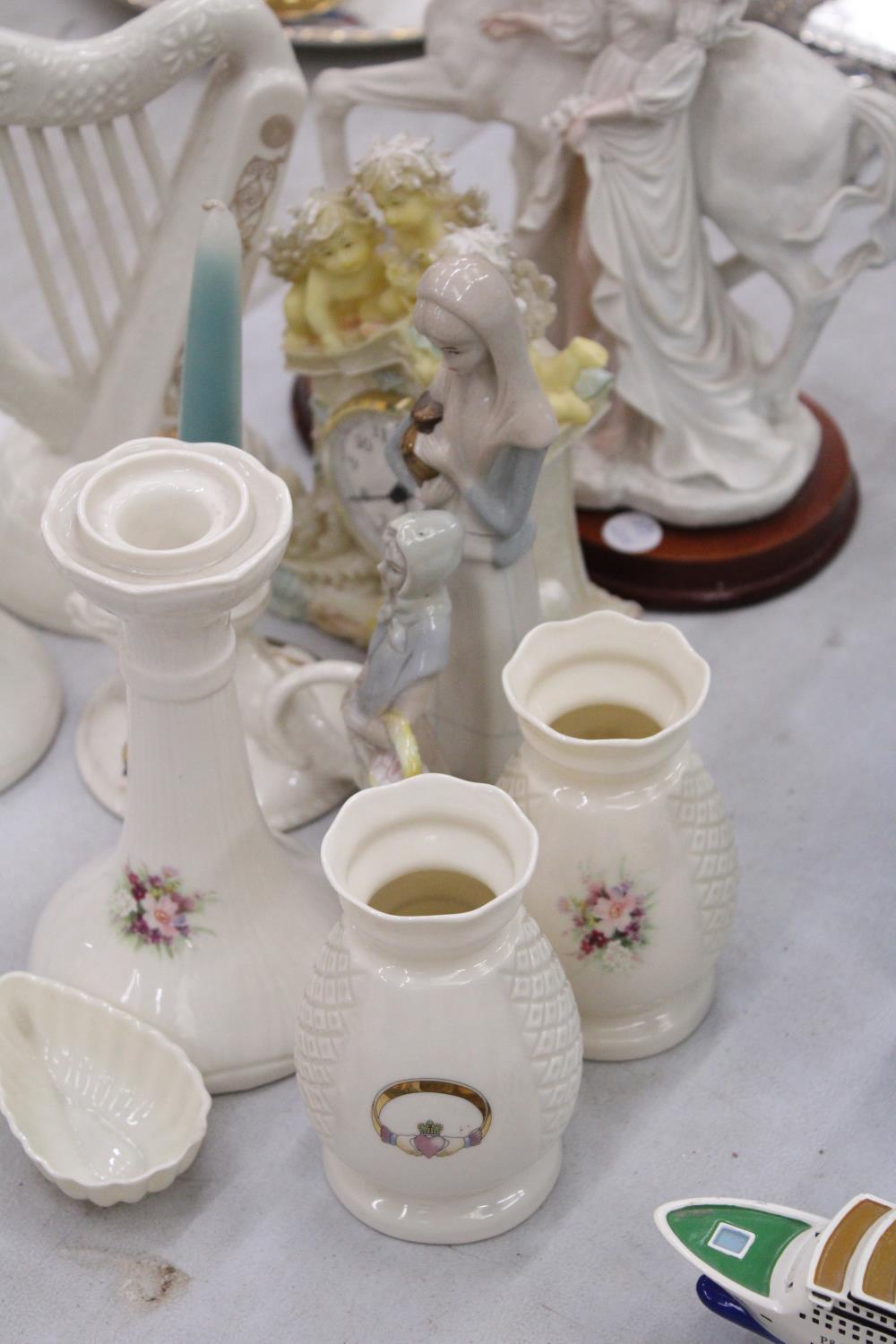 A QUANTITY OF CERAMICS TO INCLUDE BELLEEK - Image 3 of 5