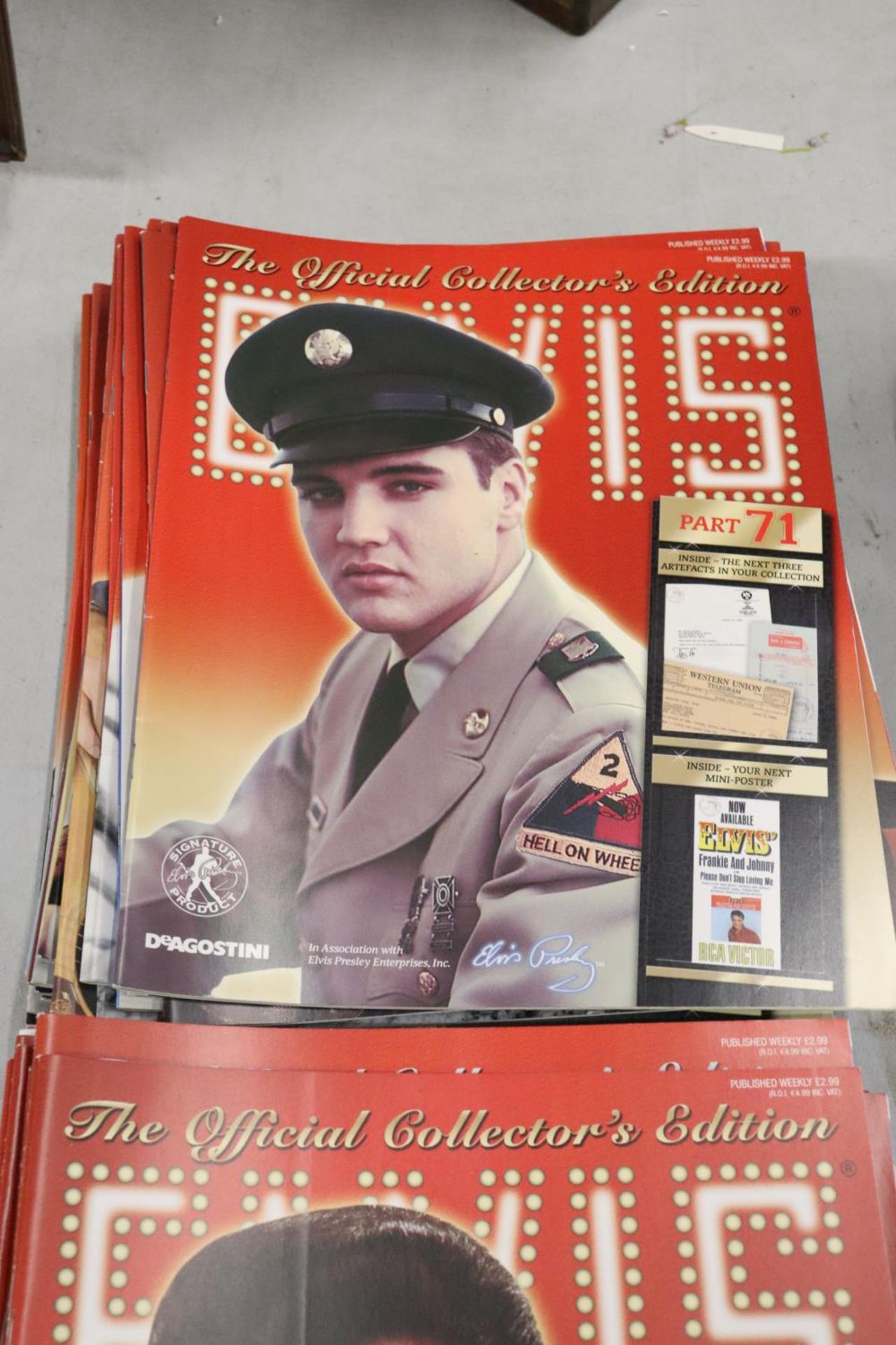 A LARGE QUANTITY OF OFFICIAL COLLECTOR'S EDITIONS, 'ELVIS' BY DEAGOSTINI, IN GOOD CONDITION - Image 4 of 5
