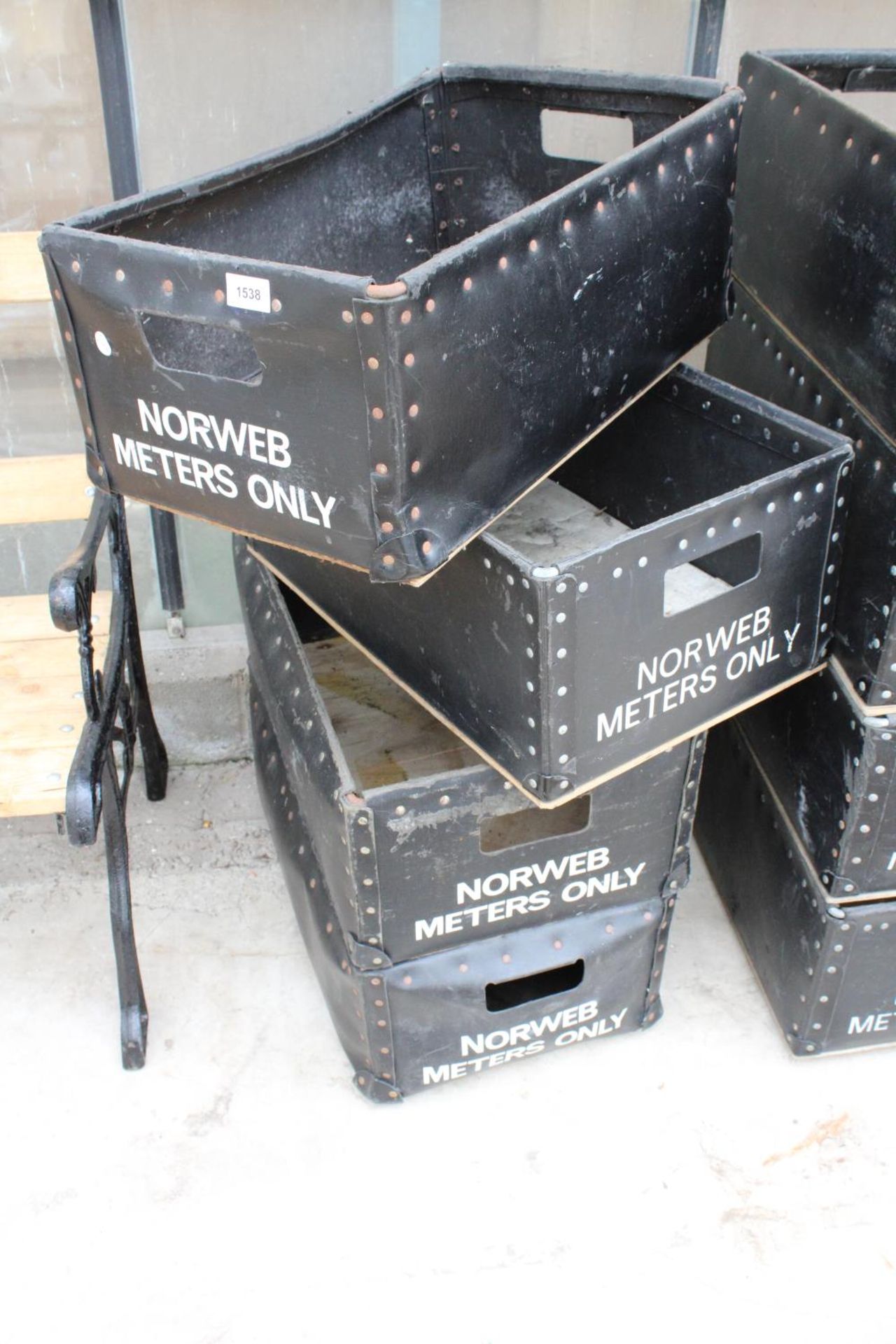 FOUR VINTAGE NORWEB METER CARRYING BOXES - Image 3 of 3
